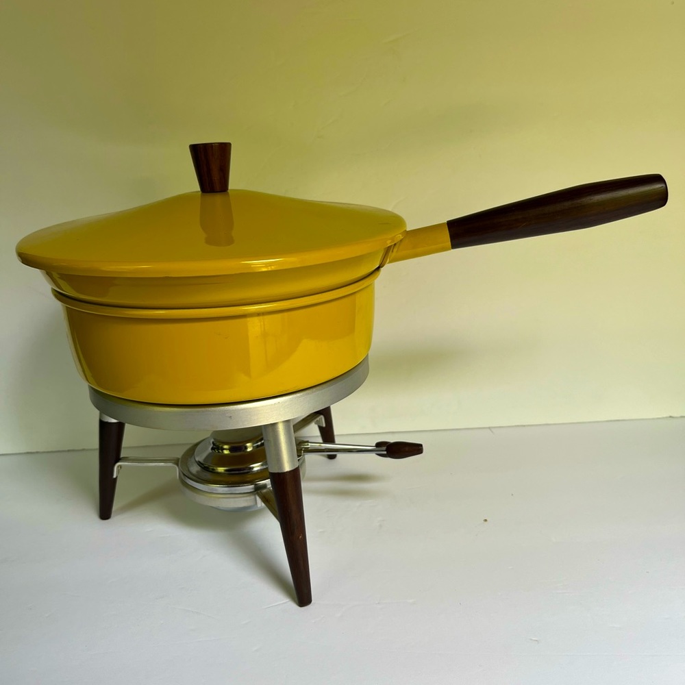 VTG Chafing Dish MCM Japan Harvest Gold Sterno 60s 70s Mid-century MCM Serving